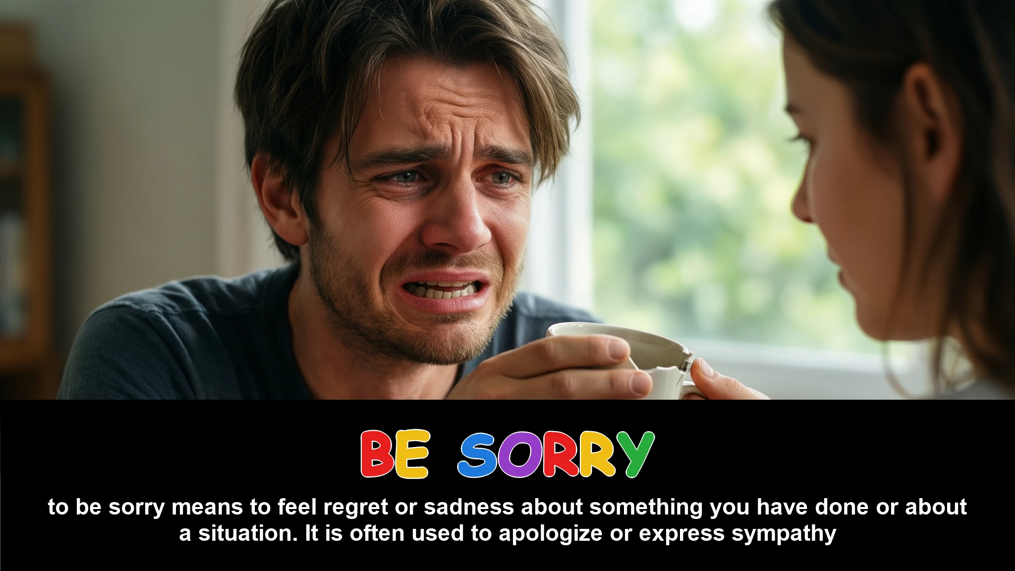 English Illustration for be sorry